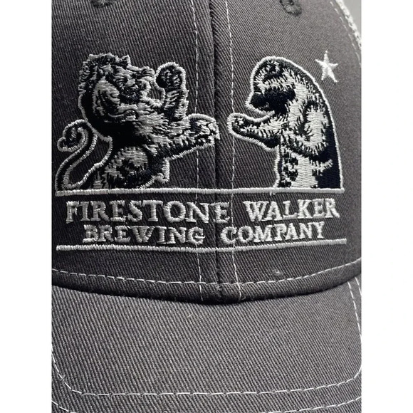 Firestone Walker Brewing Company Gray Mesh Trucker Adjustable Snapback Hat Cap - Picture 2 of 7